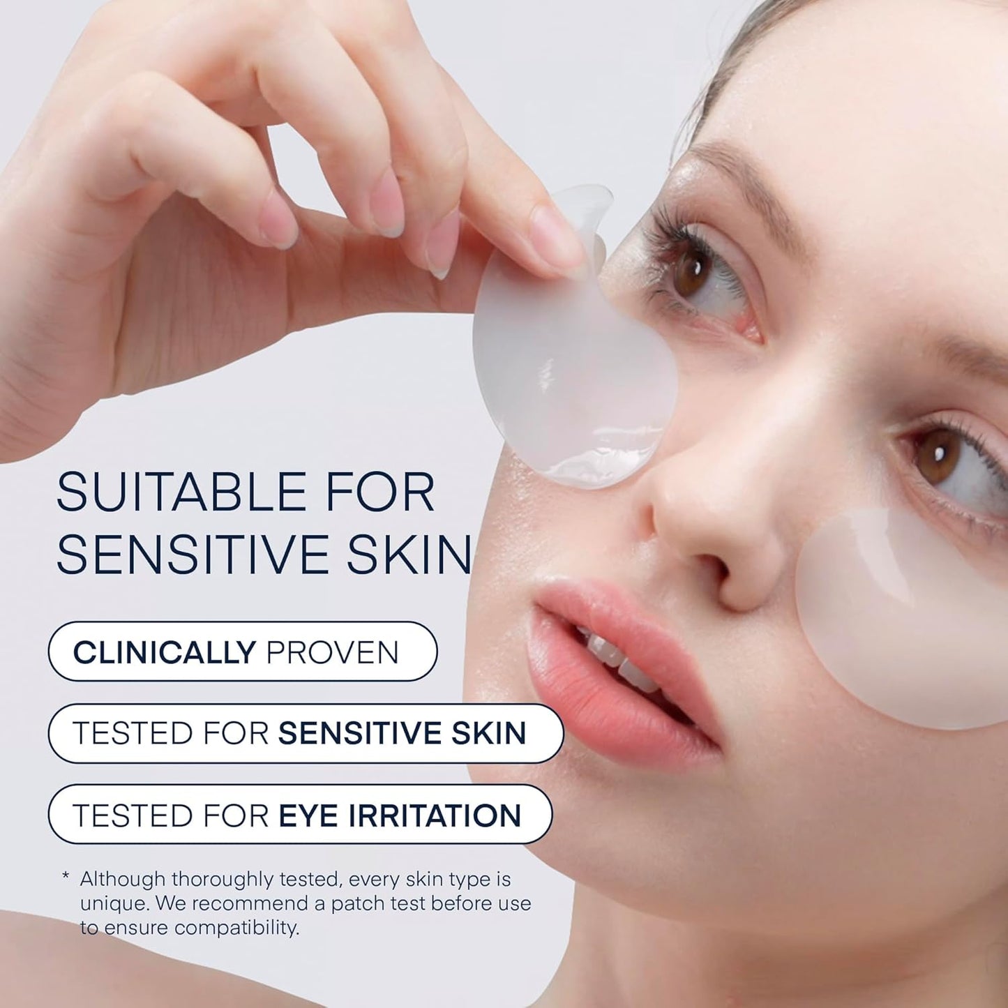 Korean Hydrating Eye Patches for Dark Circles, Puffiness & Wrinkles –  with Caffeine, Hyaluronic Acid & Niacinamide
