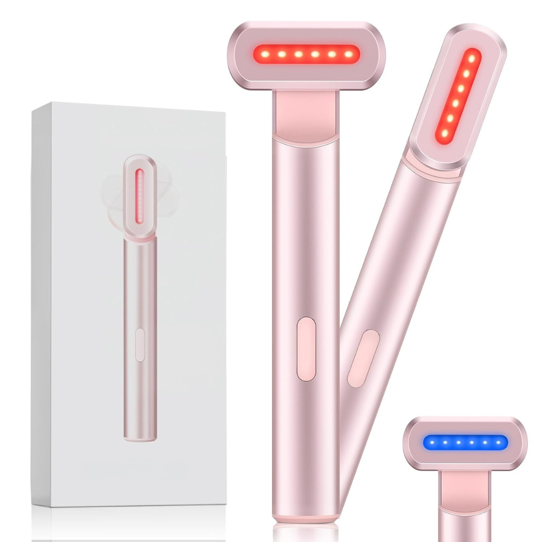 4-in-1 Anti-Aging Wand – Red Light Therapy, Microcurrent & Face Massager